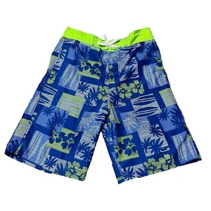 Body Glove Boys Green and Blue Swim Trunks Size Large 14/16 - Picture 1 of 4