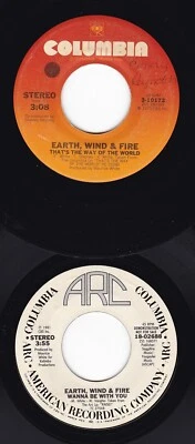 Earth, Wind & Fire - Lot of Two 7" 45 RPM Singles - That's The Way of the World Foto 1 de 4