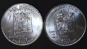 2008 P D 25C State Quarter New Mexico BU Clad (2 coins) 24hh1018-1 - Picture 1 of 2