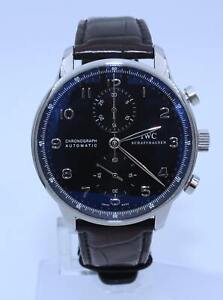 IWC Portugieser Chronograph 41mm Auto Steel Mens Watch IW3714-47 Selling As-Is
