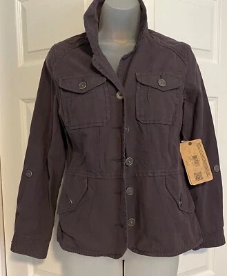 Chaqueta utilitaria Ruff talla S, botón delantero, color ciruela 022, nueva con etiquetas Foto 1 de 4