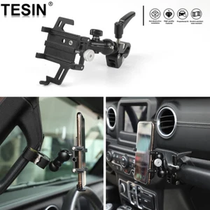 Support de téléphone support de voiture en métal monture A-Pillar pour Jeep Wrangler JK JL JT - Photo 1 sur 9