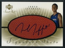 2002 Upper Deck Sweet Shot Jared Jeffries Signature Auto Card Autograph Wizards