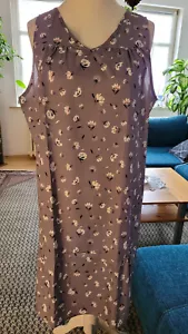 Damenkleid,,Made Italien" grau mit kleinen Blümchen Gr. 42 - Bild 1 von 4