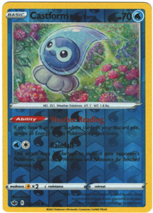 Castform Rainy Form 33/198 Chilling Reign Reverse Holo Pokemon Card TCG 033/198