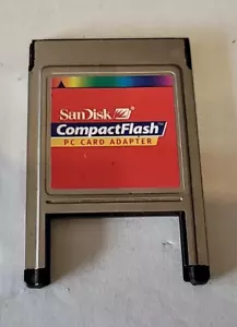 Sandisk Compact Flash Card adapter PC PCMCIA Card, Untested, AS-IS, parts only - Picture 1 of 16