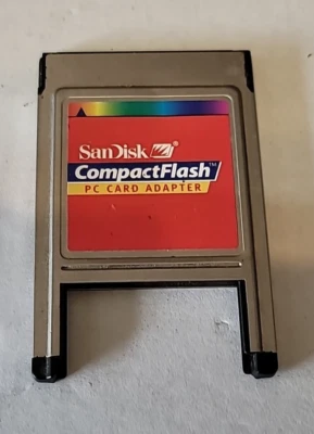 Sandisk Compact Flash Card adapter PC PCMCIA Card, Untested, AS-IS, parts only - Image 1 of 4