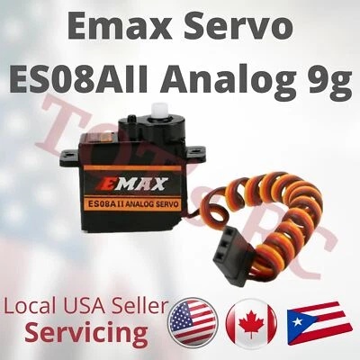 EMax ES08A II 9 Gram Mini Servo Micro Analog TREX 450 Servo for 3D RC Plane Heli - Image 1 of 4