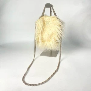 Stella McCartney Falabella Eco Fur Shoulder Bag 391698 Black Mini Crossbody - Picture 1 of 18