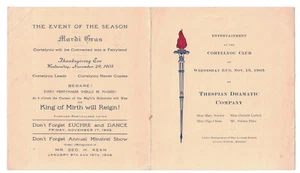 Entertainment at the Cortelyou Club, Brooklyn Program Nov. 15, 1905 Thespian Dr - Picture 1 of 2