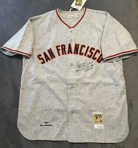 Juan Marichal HOF 83 Signed Mitchell Ness Giants Jersey Baseball Beckett COA - Picture 1 of 5