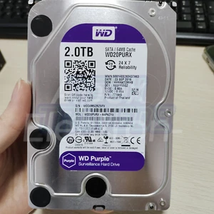 FESTPLATTE WESTERN DIGITAL PURPLE WD20PURX 2TB 5400U/min 64MB SATA III 3.5" Zoll - Bild 1 von 8