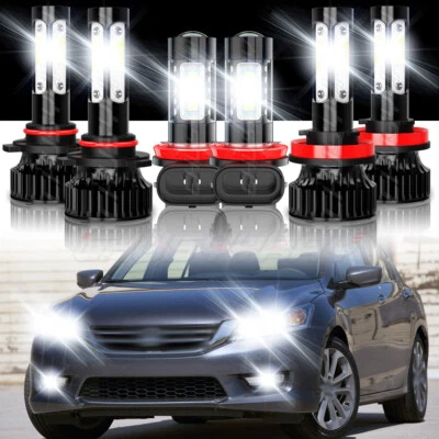 For Honda Accord 2013 2014 2015-Combo LED Headlight High/Low Beam+Fog Light Kit - Image 1 of 4