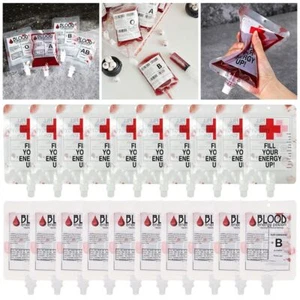 Horror Props Halloween Blood Bag PVC Vampire Blood Pouch Haloween - Picture 1 of 12