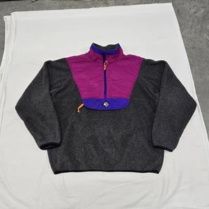 Sz LARGE Vintage Woolrich Sigmet Gear 1/2 Zip Fleece Sweater Color Block USA 90s - Picture 1 of 16