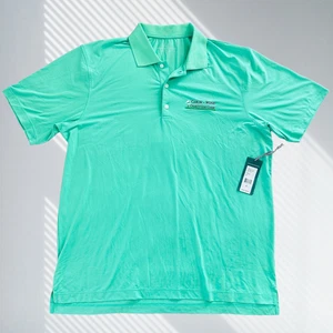Vineyard Vines Polo Hombre Grande Verde Caridad Golf Clásico Logo Dri Fit St - Imagen 1 de 8