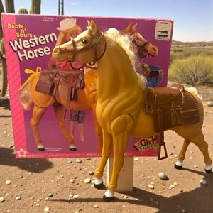 Vintage Western Fashion Doll Horse In Box Fits 11.5 Inch Doll Posable Legs READ - Picture 1 of 17