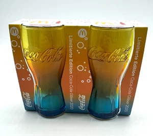 McDonalds 2x Sammelglas Regenbogen Glas Limitierte Edition Coca Cola 2020 NEU - Bild 1 von 4