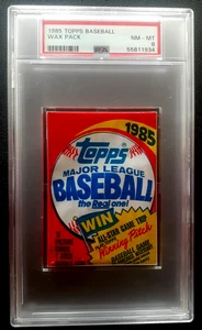 WAX PACK (15 CARDS) 1985 TOPPS MAJOR LEAGUE BASEBALL PSA 8 89185 - Bild 1 von 2