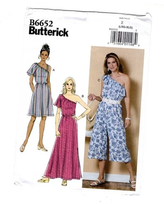 Women's Sewing Pattern, Dress, Jumpsuit Butterick B6652 Size 16-22, UC F/F - Image 1 of 4