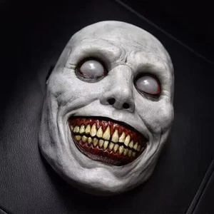 1/2Pcs Halloween Horror Mask Exorcist Smiley Demon Mask White Green Exorci Latex - Picture 1 of 23