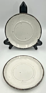 2 Platillos Stonehenge Midwinter Creation Años 70 De Colección Marrón Moteado 6.25" Inglaterra - Imagen 1 de 7