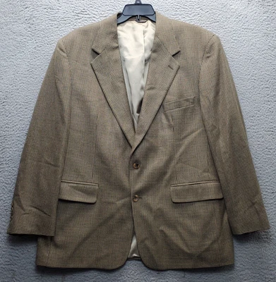Chaqueta Blazer De Colección Bill Blass Para Hombres Multi Pata de Gallo Solapa de Muesca de Pecho Único Foto 1 de 4