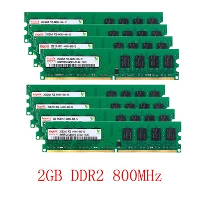 16GB 8GB 4GB 2GB DDR2 800MHz PC2-6400U DIMM Desktop Memory PC RAM For Hynix LOT - Image 1 of 4