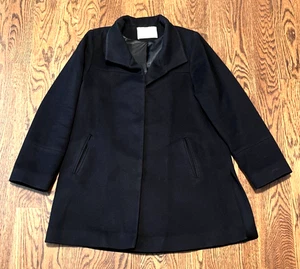 Vintage Fleurette Womens Overcoat Jacket Loro Piana Wool Size 4 Hidden Buttons - Picture 1 of 6