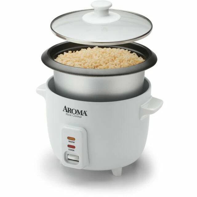 Aroma ARC-363NG 6-Cup Pot-Style Rice Cooker - White
