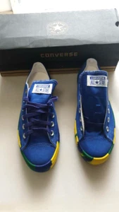 Zapatillas Converse All Star Unisex Azul Amarillo 400672 Parte Superior Baja Con Cordones 5.5 M Nuevas - Imagen 1 de 11