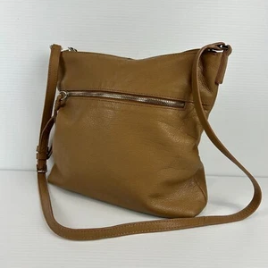 Country Road Leather Crossbody Bag Women's Medium Tan Gold - Picture 1 of 23