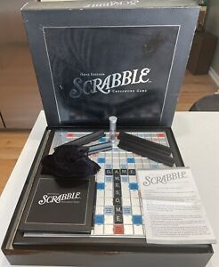 SCRABBLE ONYX Edition Crossword Board Game w/ Turntable 2006 100% COMPLETE Mint!