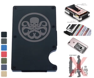 Marvel Hydra Calavera Roja RFID Bloqueo Billetera Clip para Dinero Hombres Portatarjetas de Crédito - Imagen 1 de 19