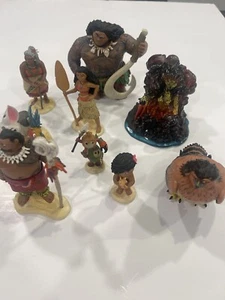 9 Stück Disney Moana Tortenaufleger Mini Figuren PVC Lot Set Vinyl - Bild 1 von 23