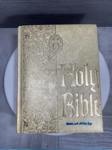Holy Bible Family Circle Edition King James Version Riverside Coffee Table Bible - Foto 1 di 23