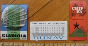 Rousse/Stoletov/Bulgaria/Bulgarie THREE Hotel Luggage Labels - Picture 1 of 1