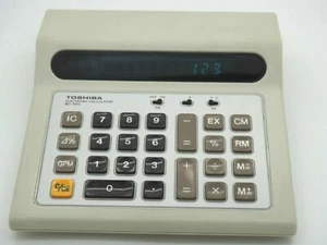 Toshiba BC-1015 Electronic Desktop Calculator Excellent Works FREE SHIPPING - Picture 1 of 6