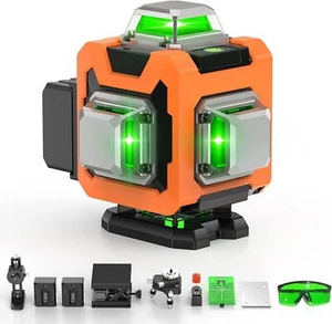 Elikliv 4D Laser Level 360 Self Leveling 200Ft Green Laser Level Lines Tool+2*Ba - Picture 1 of 8