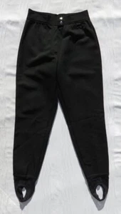 Vtg EDELWEISS USA Women’s M 10 40 Black Stretch Wool Ski Stirrup Pants Curvy Fit - Picture 1 of 6