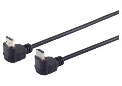 2x 1,5m HighSpeed HDMI Kabel Winkel Stecker + Ethernet FULL HD 3D HDTV für LCD - Bild 1 von 4