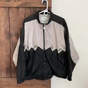 Vintage 90S Nylon Zip Up Athletic Activewear Wilson Long Sleeve Track Jacket XL - Picture 1 of 11