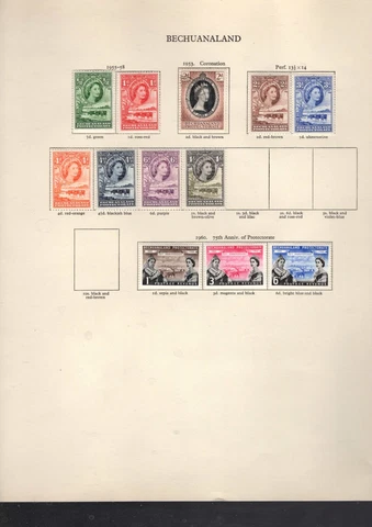BECHUANALAND 1953-1960 VALUES/SETS  MOUNTED MINT TO 1 Cover