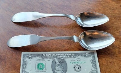 Cucharas de mesa de plata PEABODY 9" - MONEDA DEL SUR - Carolina del Norte/Nashville TN-SEVIER Foto 1 de 4
