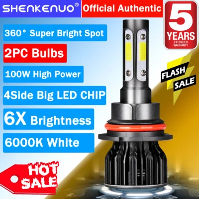 9007 Faros LED de 4 lados bombillas altas/bajas K9 para Ford F-150 1992-2003 F-250 1992-1999 Foto 1 de 4