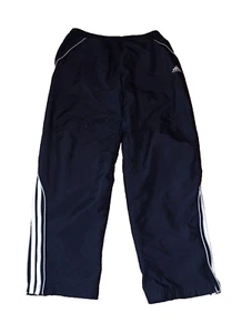 ADIDAS Vintage Y2K 2001 Navy Blue Joggers Zipped Pockets/Ankles Mens W30 L30 - Picture 1 of 12