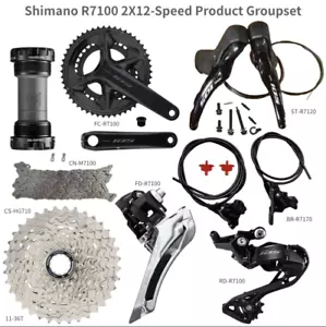 SHIMANO 105 R7100 R7120 50/34T 165MM 36T DISC MECHANICAL GROUPSET 2X12-SPEED - Picture 1 of 2