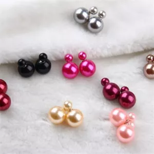 Earrings Various Attractive Double-sided Luxury Fashion Ball pearl women's - Picture 1 of 22