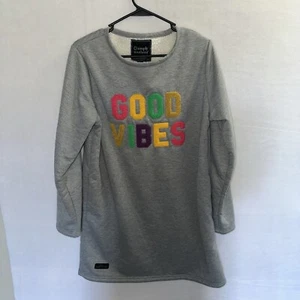 Simply Southern Sleep Shirt Womens Medium Gray Fleece Long Sleeve Pajamas Warm - Picture 1 of 8