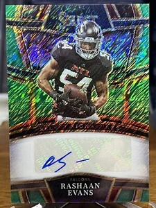 2022 Panini Select Football Green Shimmer Auto Rashaan Evans 4/5 SSP-RAE - Picture 1 of 2